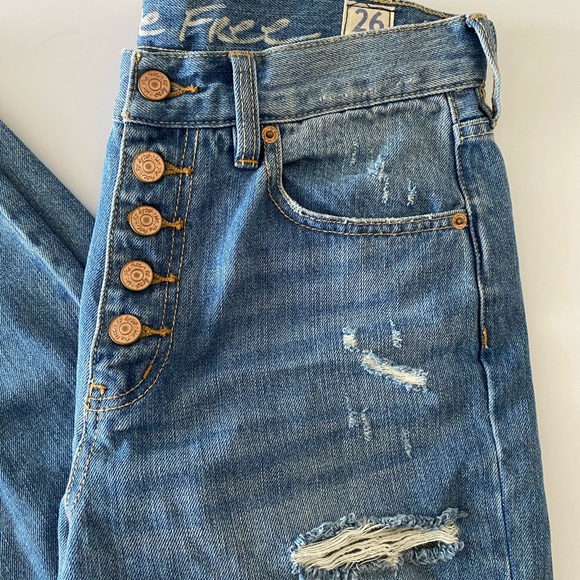 Free People Button Fly High Rise Jeans - Picture 9 of 16